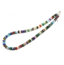 Colourful Floral Millefiori Glass Beaded Necklace